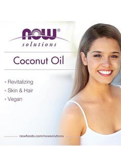 now NOW Solutions Coconut Oil, 7 fl oz, 100% Natural, Multi-Purpose Moisturizer  - Image 4