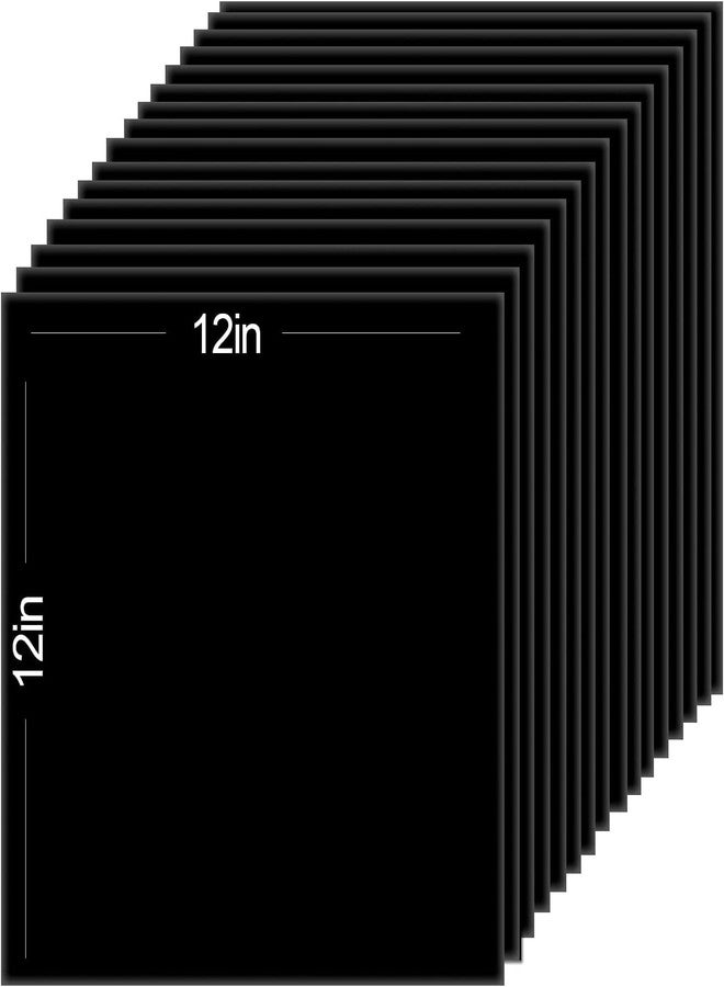 Bonmiy 15Sheets Black Cardstock Paper, 12x12 Card stock for Cricut, Thick Construction Paper for Card Making, Scrapbooking, Craft 90 lb / 250 gsm (Black) - Image 3
