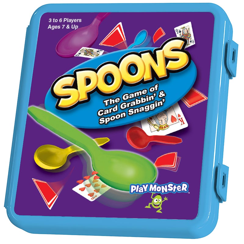 PlayMonster Spoons in a Case, Card Games for Kids - Spoons Game, Deck of Cards, Fun Family Games for Kids and Adults, Playing Cards, Game Night, Travel Games, 3-6 Multi-Player Card Game, Games for Adults, Ages 7+ - Image 1
