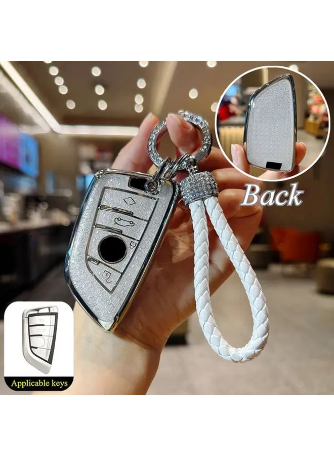 حافظة مفاتيح من مادة TPU الوردية متوافقة مع السلسلة 2 3 5 6 7 X1 X2 X3 X5 X6 ملحقات الدخول بدون مفتاح للسيارات - Image 4