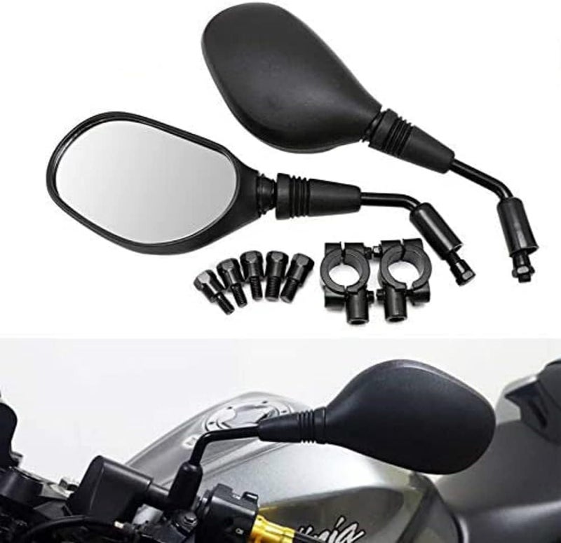 Coolboyer 1Pair Motorcycle Rear View Mirrors with 360 Degrees Adjustment - Image 2
