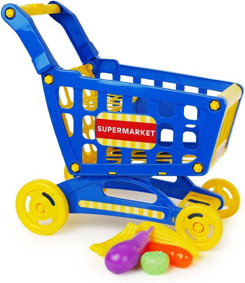 BOLEY Boley Educational Toy Shopping Cart  Supermarket Playset with Included Grocery Cart Toy and Pretend Food Accessories  Perfect for Kids Children Toddlers Learning Development - Image 1