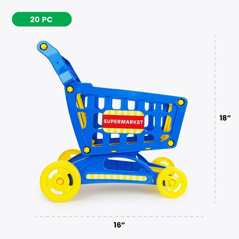 BOLEY Boley Educational Toy Shopping Cart  Supermarket Playset with Included Grocery Cart Toy and Pretend Food Accessories  Perfect for Kids Children Toddlers Learning Development - Image 5