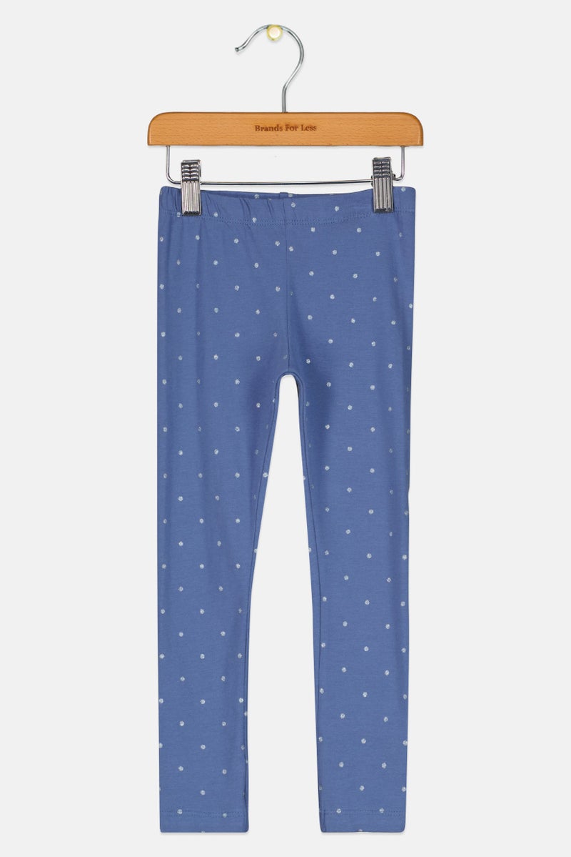 NAME IT سروال ليغينغز بنقاط بولكا للفتيات الصغيرات، أزرق رمادي - Image 2