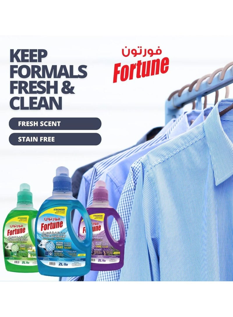 فورتون Fortune Deep Cleaning Power GEL 2L (عبوة من قطعتين) منظف سائل للغسيل برائحة اللافندر - Image 2
