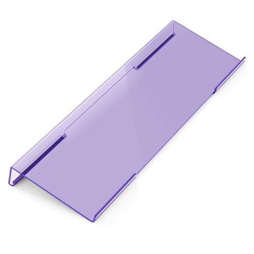 Laborio Ergonomic Computer Keyboard Stand for Desktop (Clear Purple), Acrylic Keyboard Tilted Elevated Rack Key Board Tray Holder Riser Stand for Office Home Desk Work Supplies - Image 1