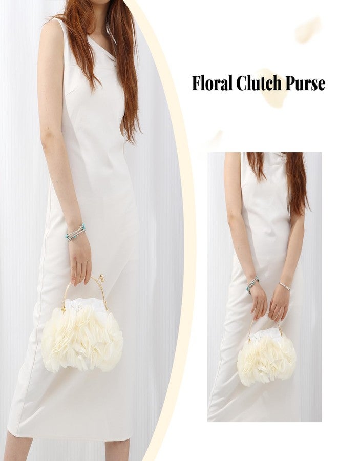 LUI SUI Floral Clutch Purses for Women Flower Evening Bag Wedding Purse Party Prom Handbags - Image 5