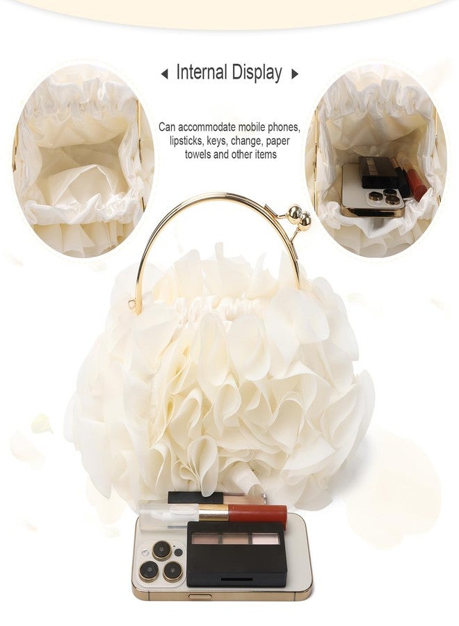 LUI SUI Floral Clutch Purses for Women Flower Evening Bag Wedding Purse Party Prom Handbags - Image 3