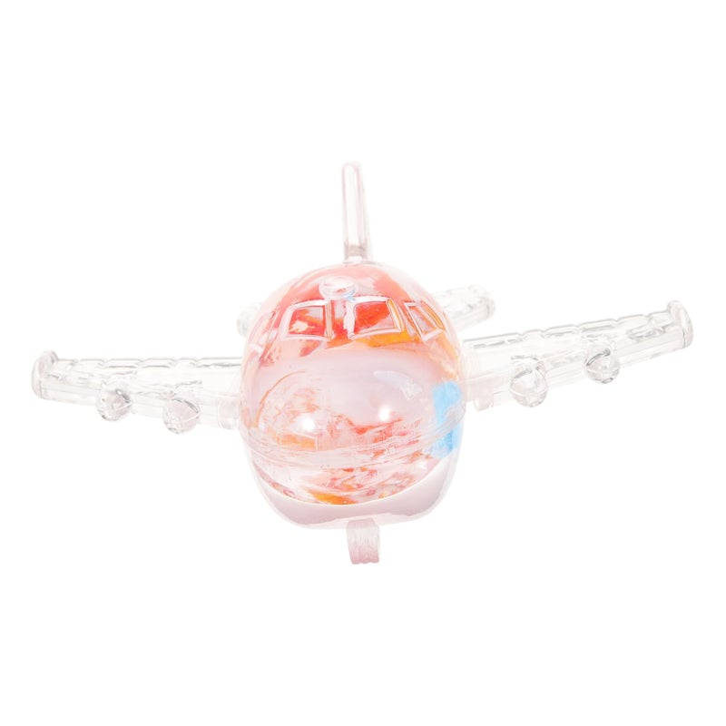 Pink Acrylic Desk Organizer Airplane Pen Holder Pencil Storage Craft Box 14x13 5cm - Image 2