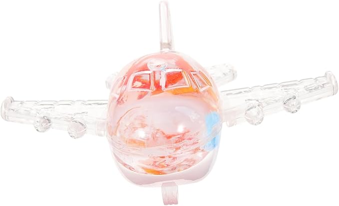 Pink Acrylic Desk Organizer Airplane Pen Holder Pencil Storage Craft Box 14x13 5cm - Image 1