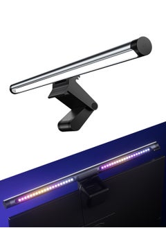FlashHawk RGB Monitor Light Bar,Dual Light Source Adjustable Cool Mix Warm Light Color Temperature Eye Protection Anti-Glare USB Reading Light Touch Control for Home Office PC Computer  - Image 1