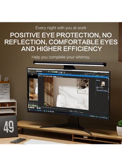 FlashHawk RGB Monitor Light Bar,Dual Light Source Adjustable Cool Mix Warm Light Color Temperature Eye Protection Anti-Glare USB Reading Light Touch Control for Home Office PC Computer  - Image 3
