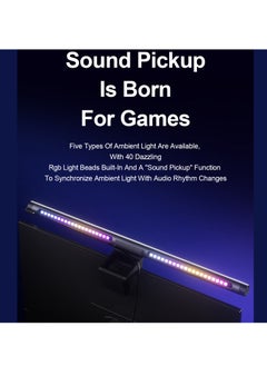 FlashHawk RGB Monitor Light Bar,Dual Light Source Adjustable Cool Mix Warm Light Color Temperature Eye Protection Anti-Glare USB Reading Light Touch Control for Home Office PC Computer  - Image 2