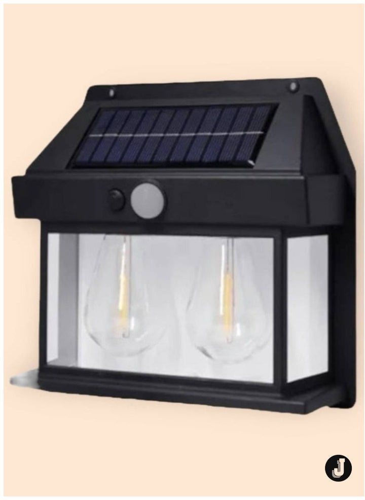 JAJEEK "NEW Solar Sensor Wall Light – Dual Bulb Outdoor Lighting for Enhanced Security & Illumination" - Image 1