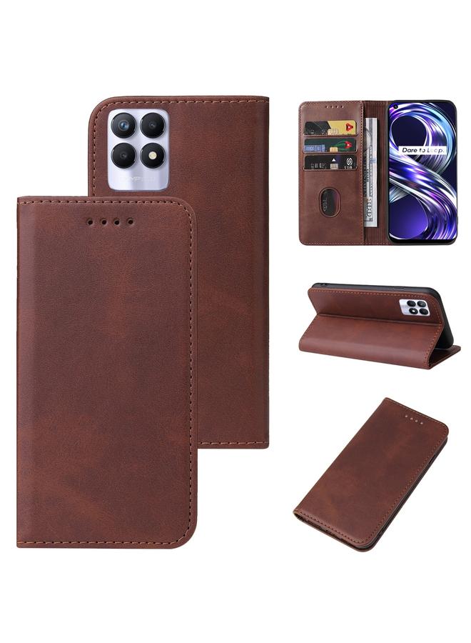 S-TOP Case For Realme 8i Magnetic Closure Leather Phone Case - Image 1