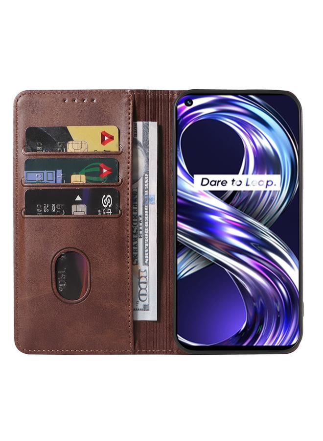 S-TOP Case For Realme 8i Magnetic Closure Leather Phone Case - Image 3