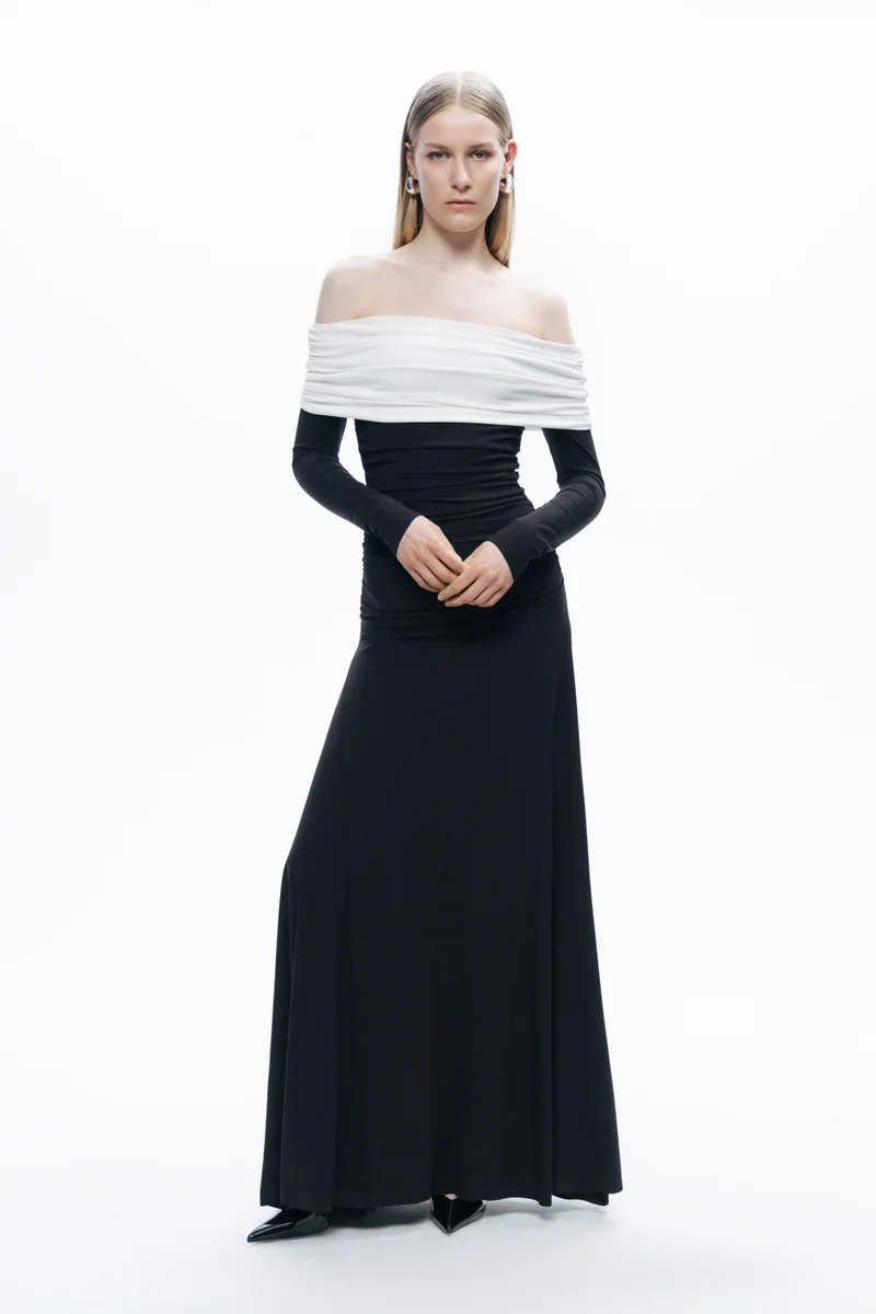 نوكتورن Contrast Color Maxi Dress