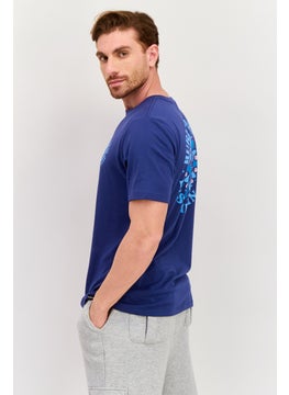 Hurley Men Sportswear Fit Short Sleeves Outdoor T-Shirt, Blue  - Image 3