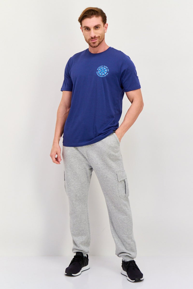 Hurley Men Sportswear Fit Short Sleeves Outdoor T-Shirt, Blue  - Image 2