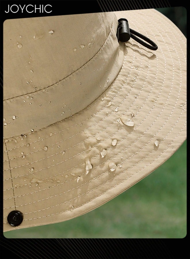 Joychic Fisherman's Hat Spring and Summer Women and Men Outdoor Fishing Shade Anti-UV Sunscreen Hat Breathable and Water-Repellent for Camping Climbing - Image 5