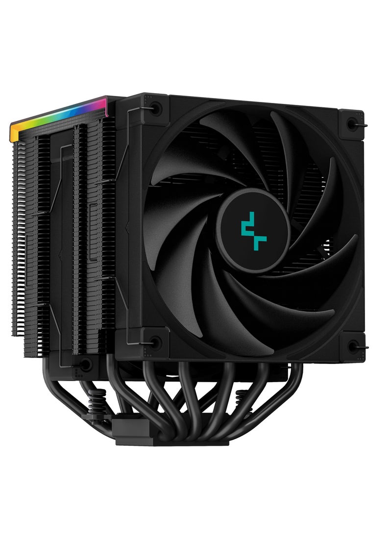 DEEPCOOL DEEPCOOL AK620 DIGITAL Cooler, ARGB, COOL, QUIET, AND POWERFUL,crystal-clear digital screen, high temperature warning, AK620 high-performance CPU cooler, premium quality materials, six advanced copper heat pipes, pure copper coldplate, ual-tower heat sink, two silent FDB fans  - Image 1
