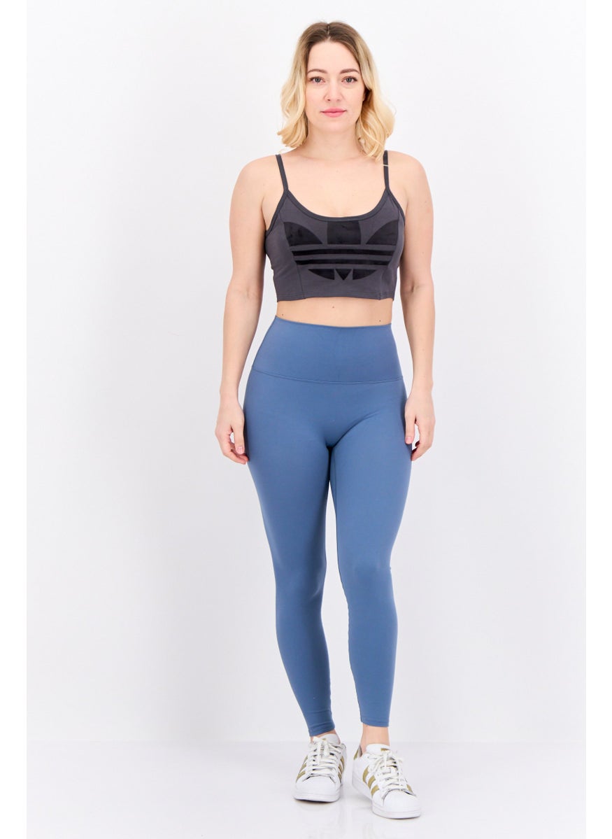 adidas Originals Women Sportswear Fit Sleeveless Training Cropped Top, Dark Grey  - Image 4