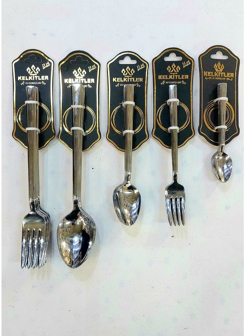 Kelkitler Steel 60 Piece Cutlery Set for 12 Persons  - Image 1