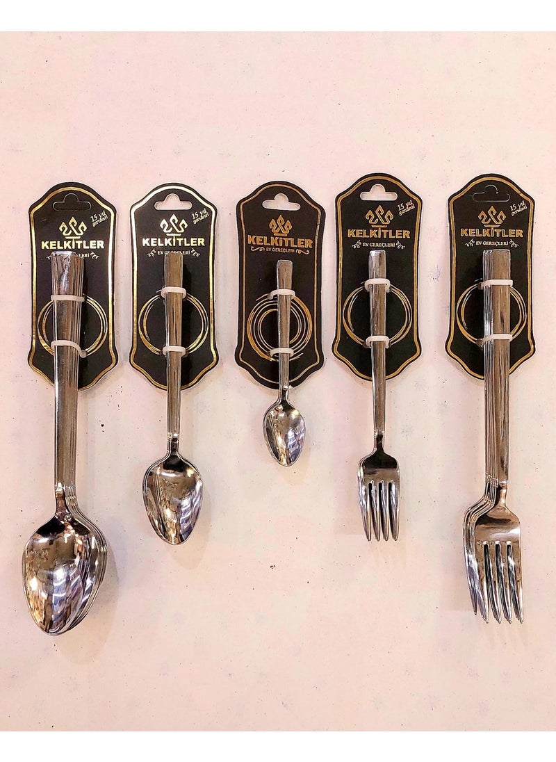 Kelkitler Steel 60 Piece Cutlery Set for 12 Persons  - Image 2
