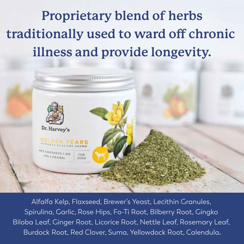 Dr. Harvey's Golden Years Geriatric Herbal Supplement for Senior Dogs, 7 Oz - Image 2