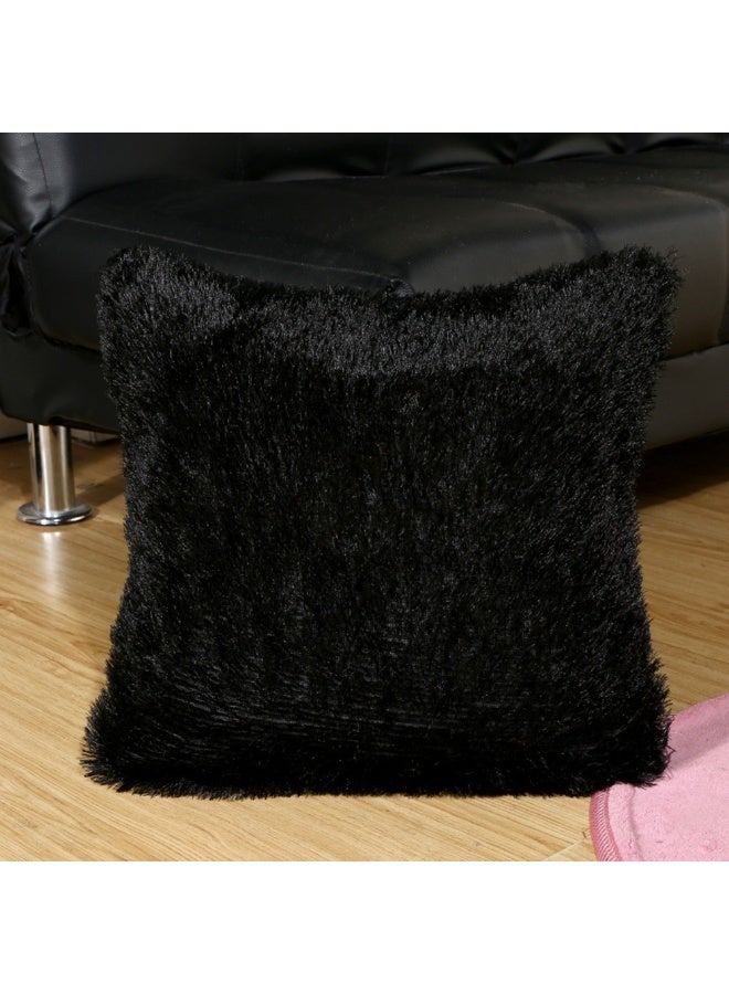 Square Solid Soft Plush Cushion Cover Modern Farmhouse Home Decorative Throw Pillow Cases For Sofa Living Room Couch Bed 43cm