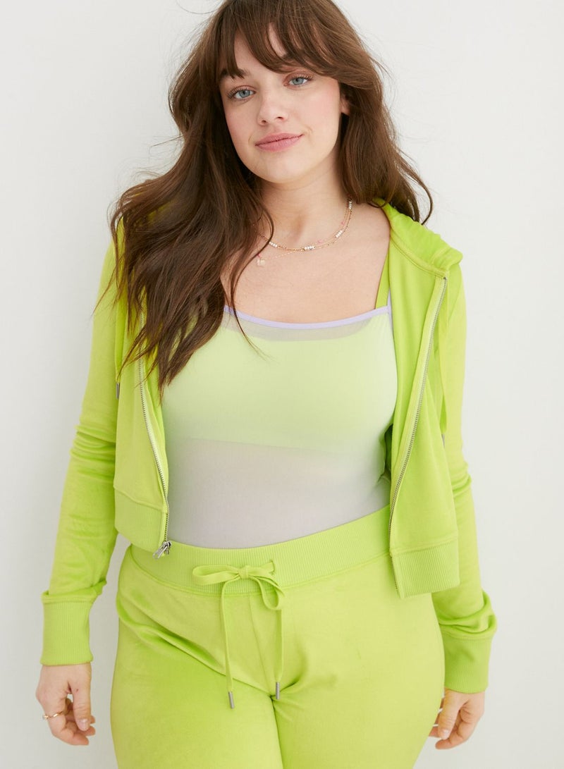 Aerie Velour Drawstring Hoodie - Image 1