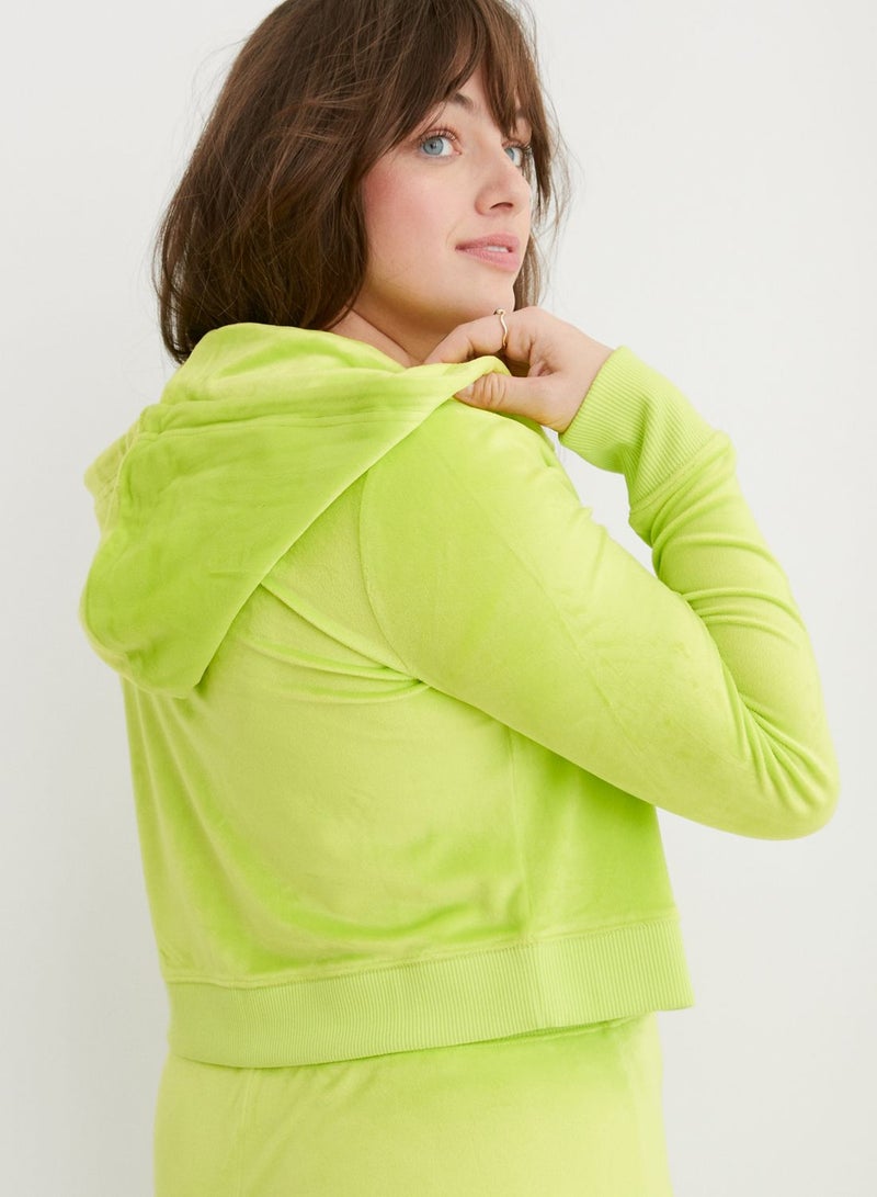 Aerie Velour Drawstring Hoodie - Image 2