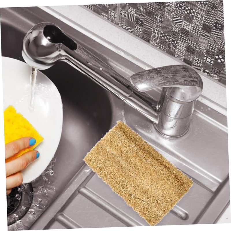 Natural Loofah Sponge Scrubber Pads 5 Pack For Non Stick Cookware Dishes Bathroom Multi Use Cleaning - Image 5