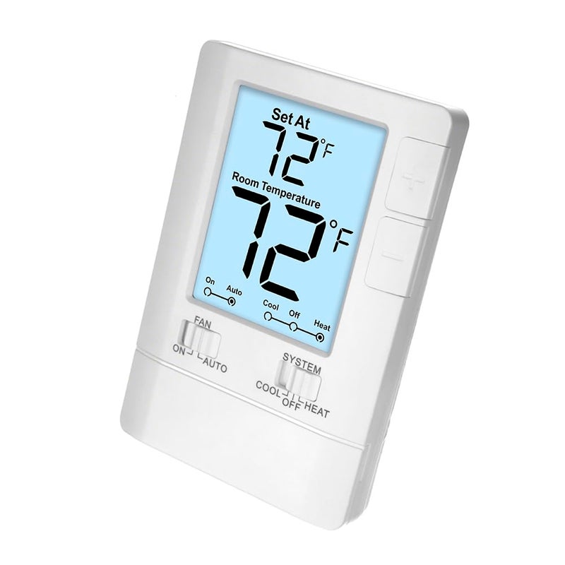 Miuputake Thermostat for Home Non-Programmable Single-Stage Systems, 1 Heat/1 Cool, Easy DIY, White Backlight - Image 1