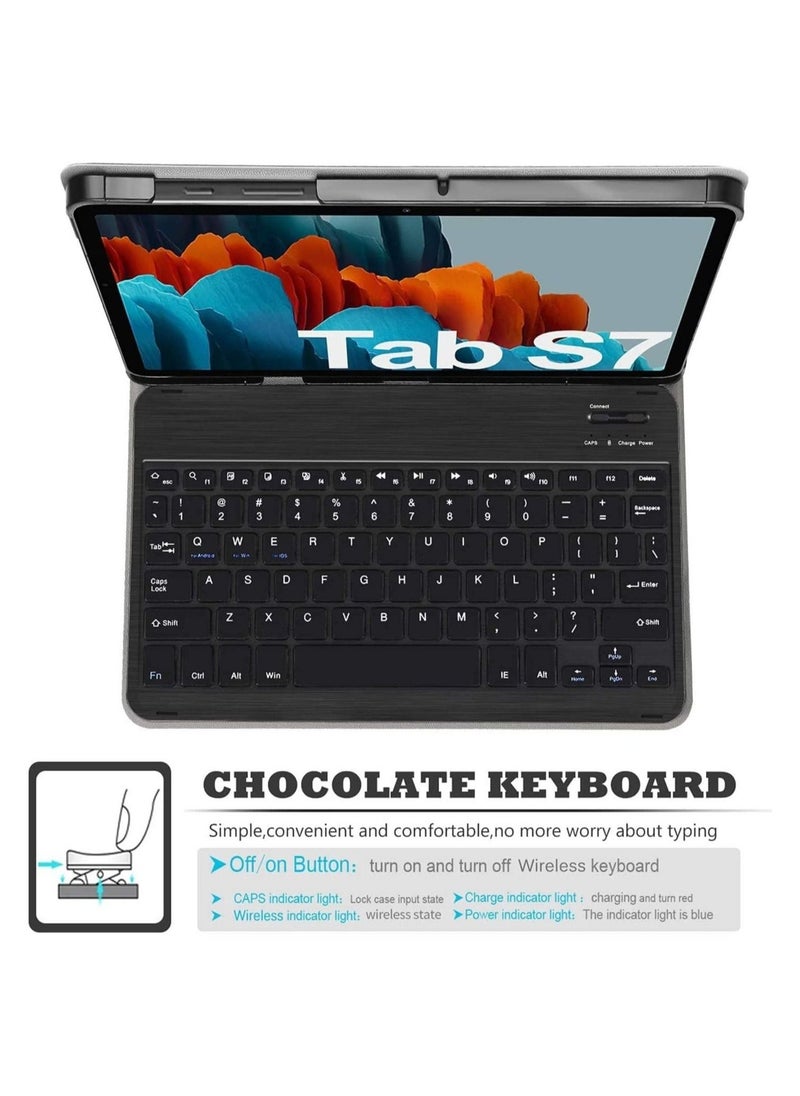 ELTRAZONE Keyboard Case for Samsung Galaxy Tab S7 (QWERTY), for Samsung Galaxy Tab S7 11 Keyboard, Keyboard Case with Detachable Wireless Keyboard - Image 4