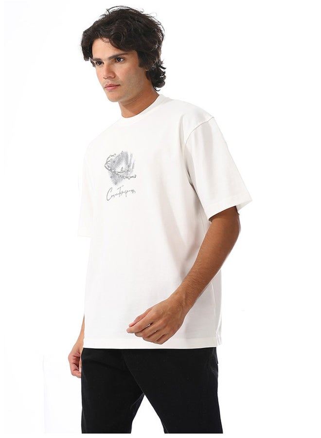 WHITE RABBIT Oversized Printed Cotton T-Shirt - Image 2