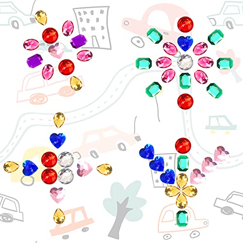 TeeLiy 1" Jewels for Crafting Assorted Colorful Flat Back Heart Shaped Jewel Gems Acrylic Rhinestones for Crafts, Manualidades Accesorios Decoraciones Costume Making Cosplay Jewels for Embelishments 120 Pack - Image 5