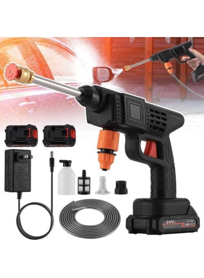 Rechargeable Water Pressure Gun with 2 Batterys For Washing Cars, Bicycles And Windows - Image 1