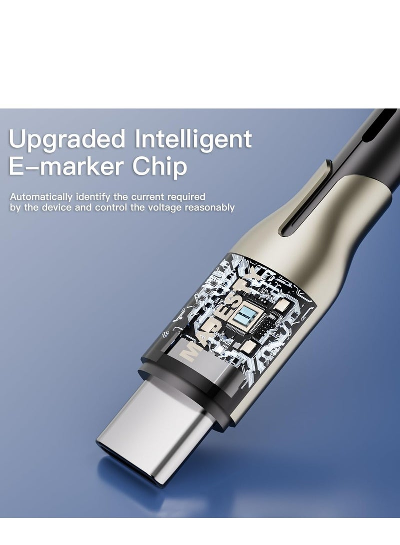 Majesty USB-C to USB-C Braided Cable 240W (48V/5A) PD 3.1 - High Quality Zinc Alloy Fast Charging for iPhone 15, MacBook Pro/Air, Galaxy S24 Ultra, Huawei - 1.8M" - Image 5