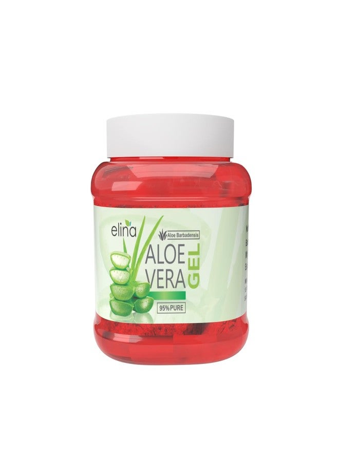 Elina Pure Red Rose Aloe Vera Gel 500gm | Natural AloeVera Gel for Healthy Skin and Hair | Hydrating, Moisturizing, Soothes Irritated Skin, Anti-Aging & Acne Control Gel for All Skin Types - Image 1