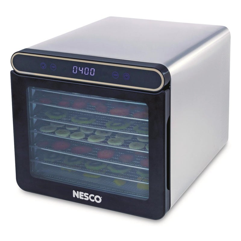 NESCO FD7SSD Digital Food Dehydrator for Beef Jerky Dried Fruit and Dog Treats 7 Stainless Steel Trays Silver