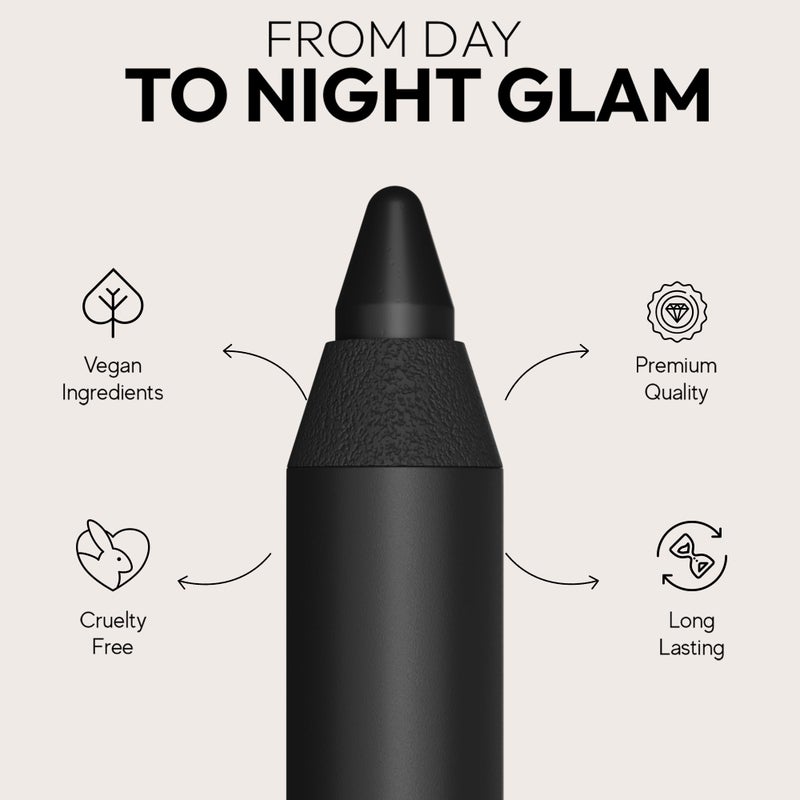 Araceli Beauty Gel Pencil Eyeliner - Water Resistant, Long-Lasting, Smudge-Proof Creamy Formula for Precision Lining - Hypoallergenic, Bold Eyeliner Gel Pencil - Safe for Sensitive Eyes (Chocolate) - Image 3
