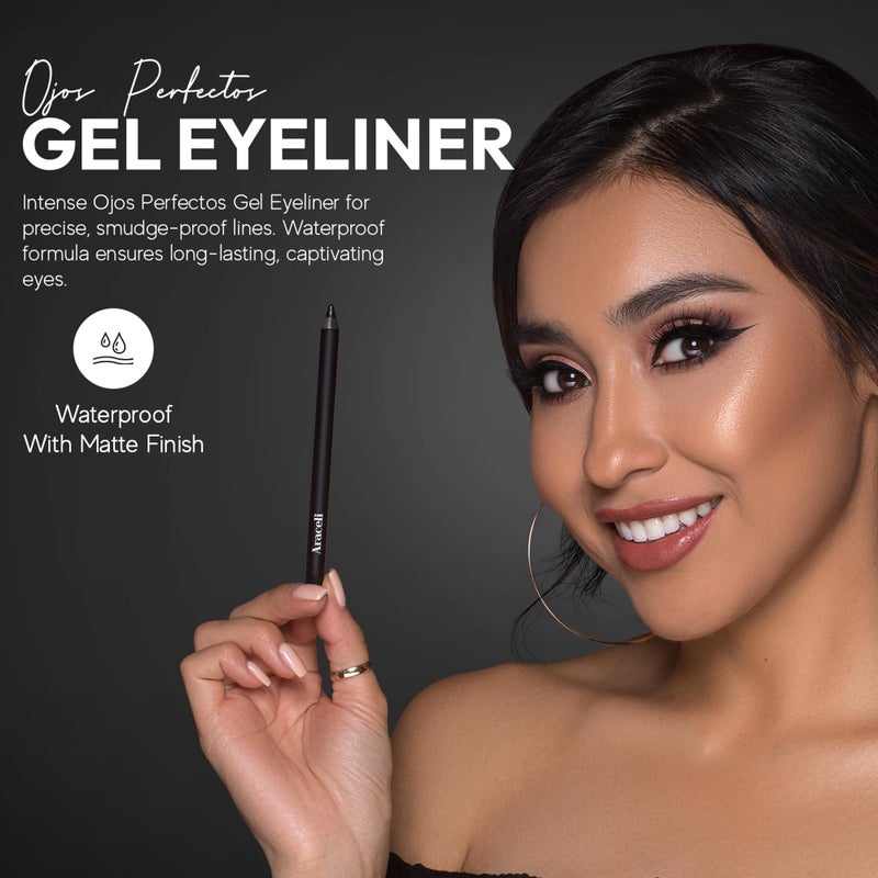 Araceli Beauty Gel Pencil Eyeliner - Water Resistant, Long-Lasting, Smudge-Proof Creamy Formula for Precision Lining - Hypoallergenic, Bold Eyeliner Gel Pencil - Safe for Sensitive Eyes (Chocolate) - Image 2