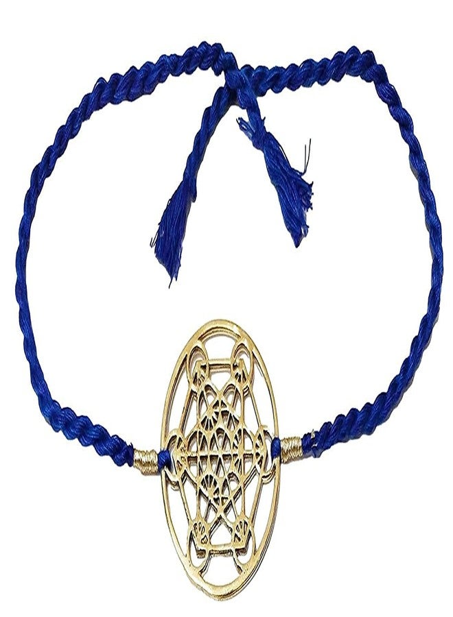 ATHZ Rakhi Combo set of 2 For Brothers Rakhis Brass dial Rakhi with purple,Blue thread colour || Brass dial can be cleaned || shiny golden - Image 2