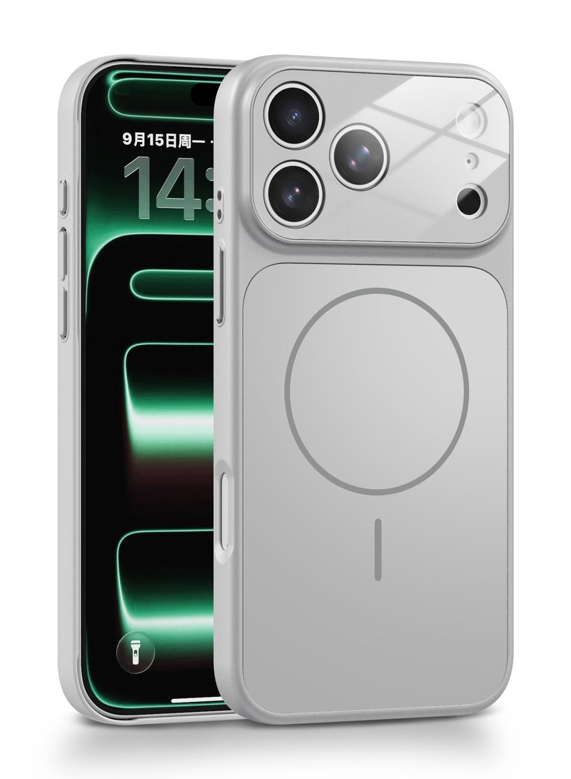 DUSALA Luxury Magnetic Glass Case for iPhone 17 Pro Max –Wireless Compatible, Anti-Fingerprint, Shockproof & Oil-Resistant Frosted Back Cover - Image 1