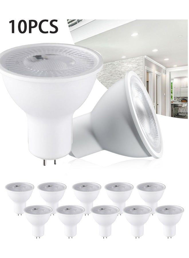 GMORO 10 Pack MR16 LED Bulb,GU5.3 Bi-Pin Base MR16 LED Bulbs, 7W (70W Equivalent) 6000K Warm for Spot Lights, Recessed, Tracking Lights, 240V - Image 1