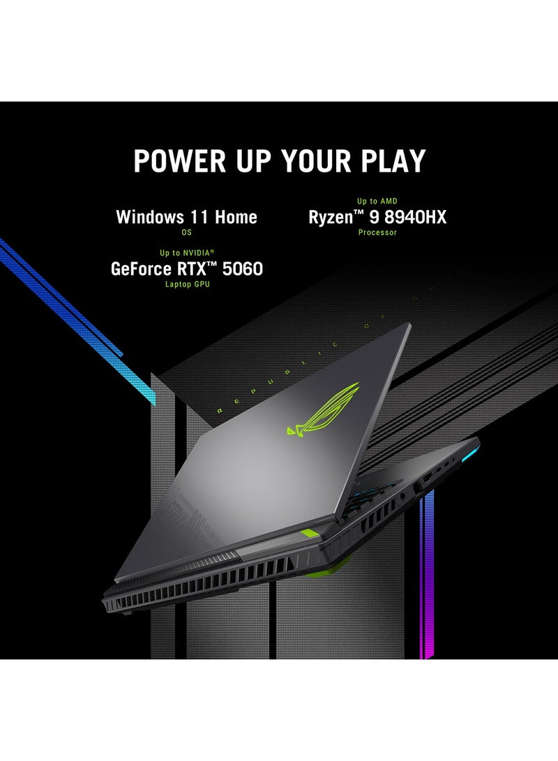 أسوس ROG Strix G16 Laptop With 16-Inch Display, AMD Ryzen 9 8940HX Processor/16GB RAM/1TB SSD/Windows 11 Home Arabic Eclipse Gray - Image 3