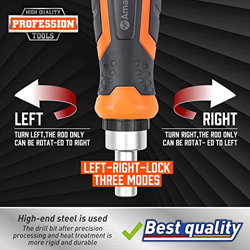 Amartisan 22 IN 1 Ratchet Screwdriver Set, Precision Multi-bit Ratchet Screw Drivers, Slotted/Philips/Pozi/Torx - Image 5
