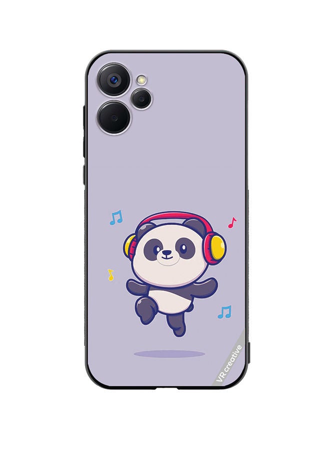 VR CREATIVE Protective Case Cover For Realme 9i 5G Panda With Headphone Design Multicolour - Image 1