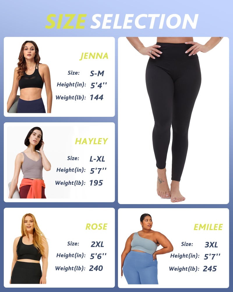 CAMPSNAIL 4 Pack High Waisted Leggings for Women - Soft Tummy Control Slimming Yoga Pants for Workout Running Reg & Plus Size - Image 5